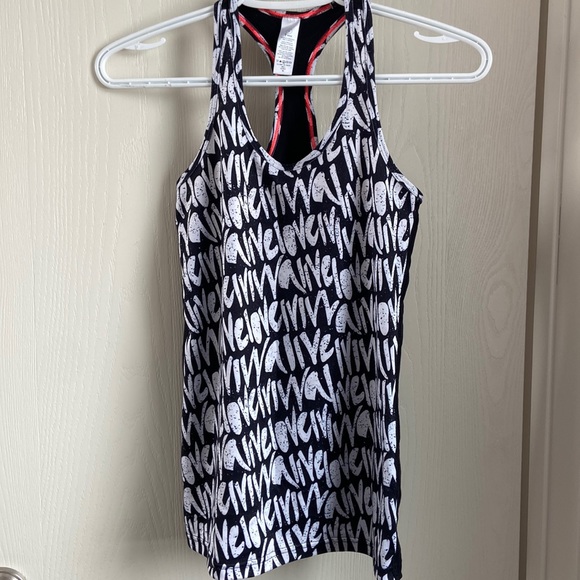 Ivivva Black & White Racerback with Words - Picture 1 of 5